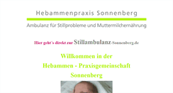Desktop Screenshot of hebammenpraxis-sonnenberg.de